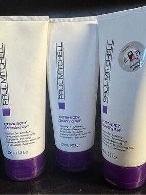 Set of 3 Paul Mitchell Extra-Body Sculpting Gel — White & Purple Tubes